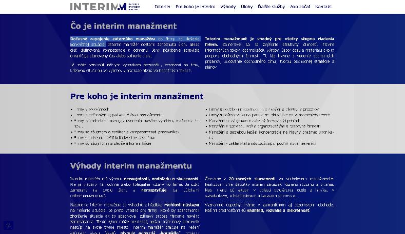 INTERIMM Ing. Martin Minka